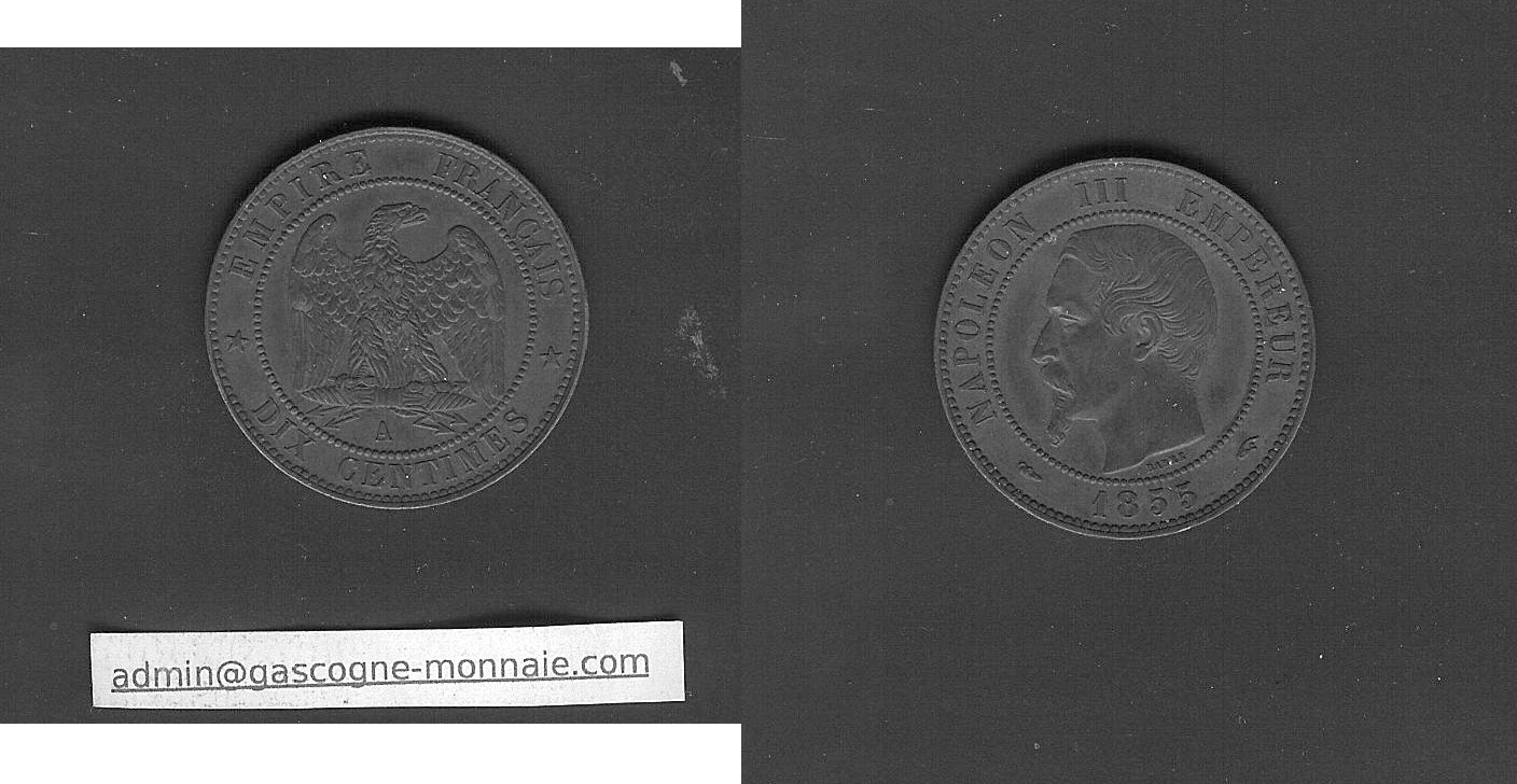 10 centimes Napoleon III 1855A AU